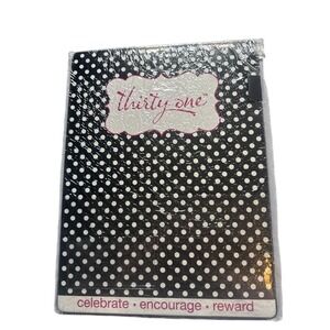 Thirty-One Lapboard Black & White Polka Dots 9.25"x12.5"  NEW